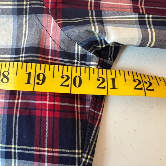 J. Crew Ludlow Men's Red and Blue Plaid Shirt - Picture 6 of 8